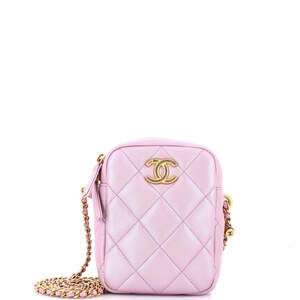 Chanel Vertical My Perfect Adjustable Chain Camera Bag Quilted Iridescent Caviar